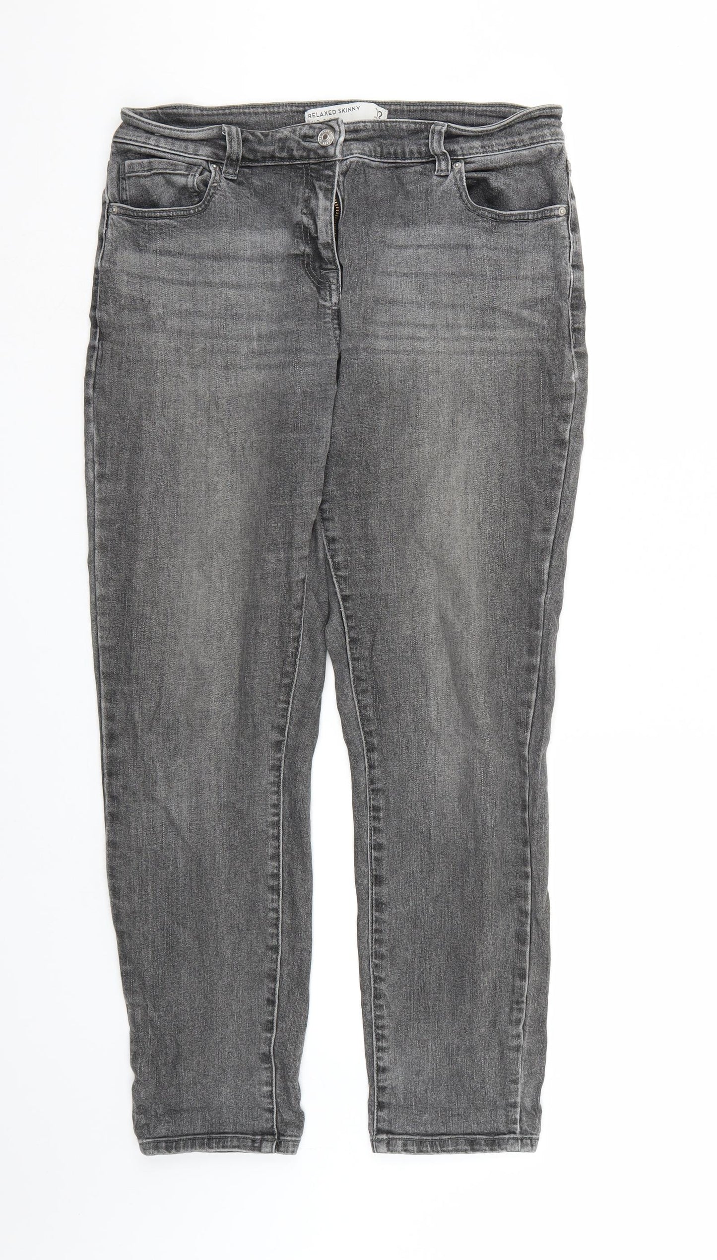 NEXT Womens Grey  Denim Mom Jeans Size 12 L28 in