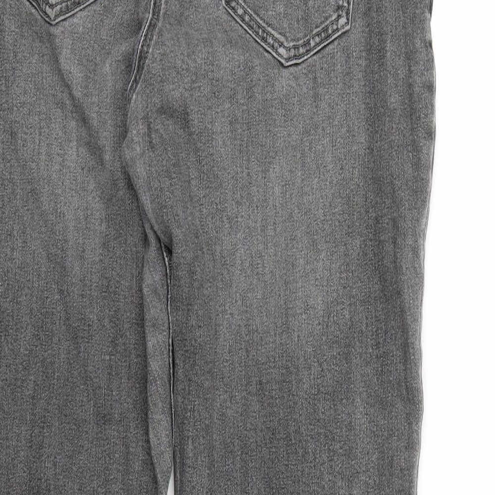 NEXT Womens Grey  Denim Mom Jeans Size 12 L28 in