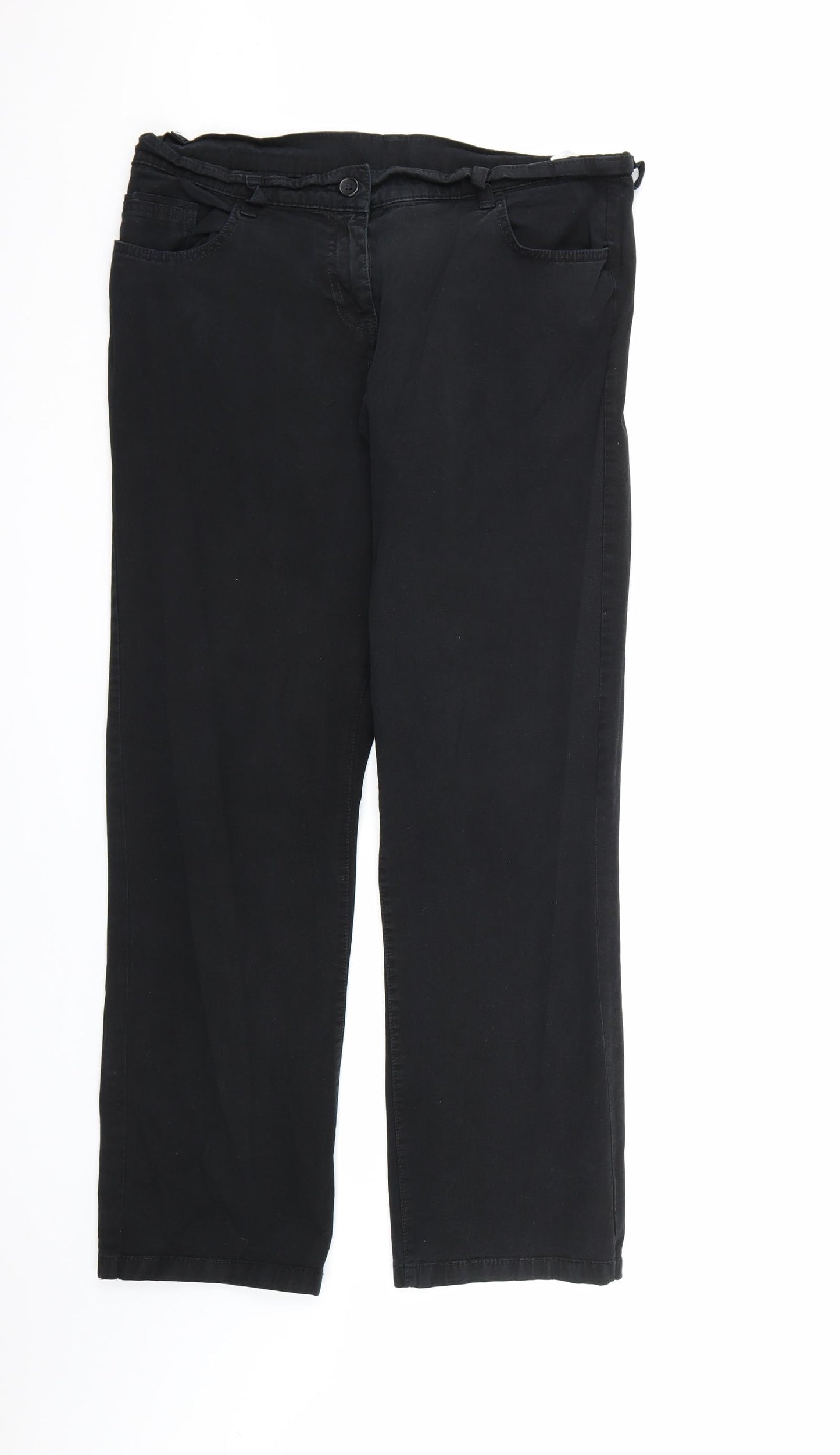 Marks and Spencer Womens Black   Trousers  Size 14 L29 in