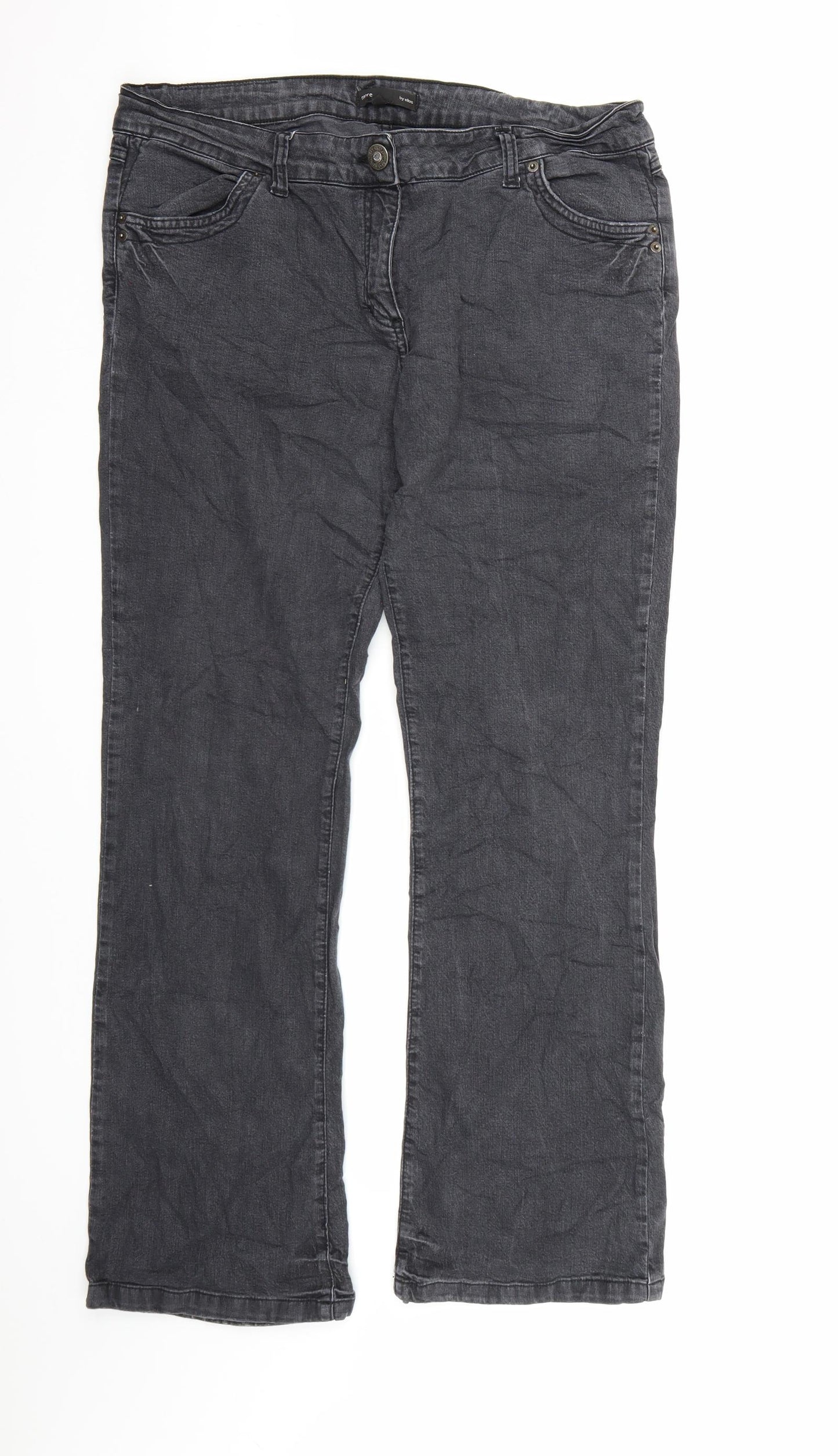 More Womens Grey  Denim Bootcut Jeans Size 18 L30 in