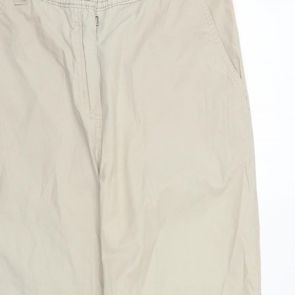 NEXT Womens Beige   Cropped Trousers Size 12 L22 in