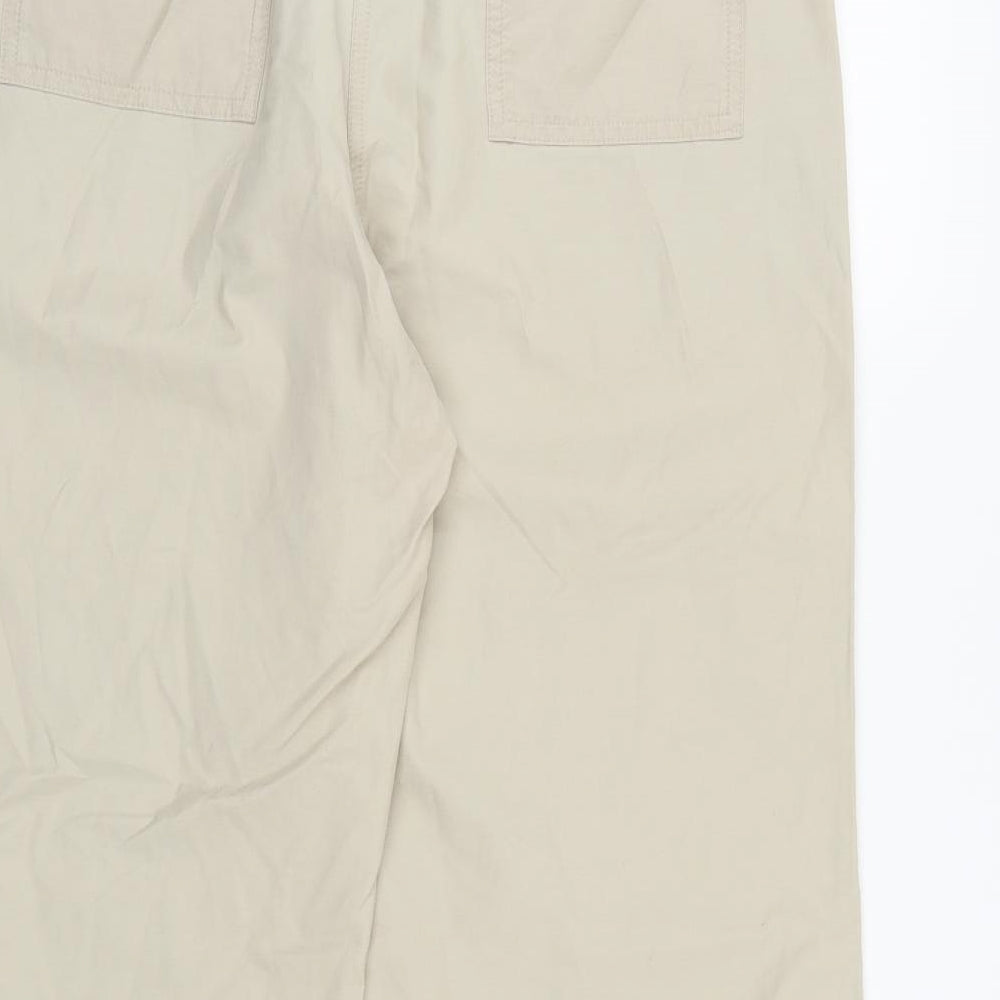 NEXT Womens Beige   Cropped Trousers Size 12 L22 in