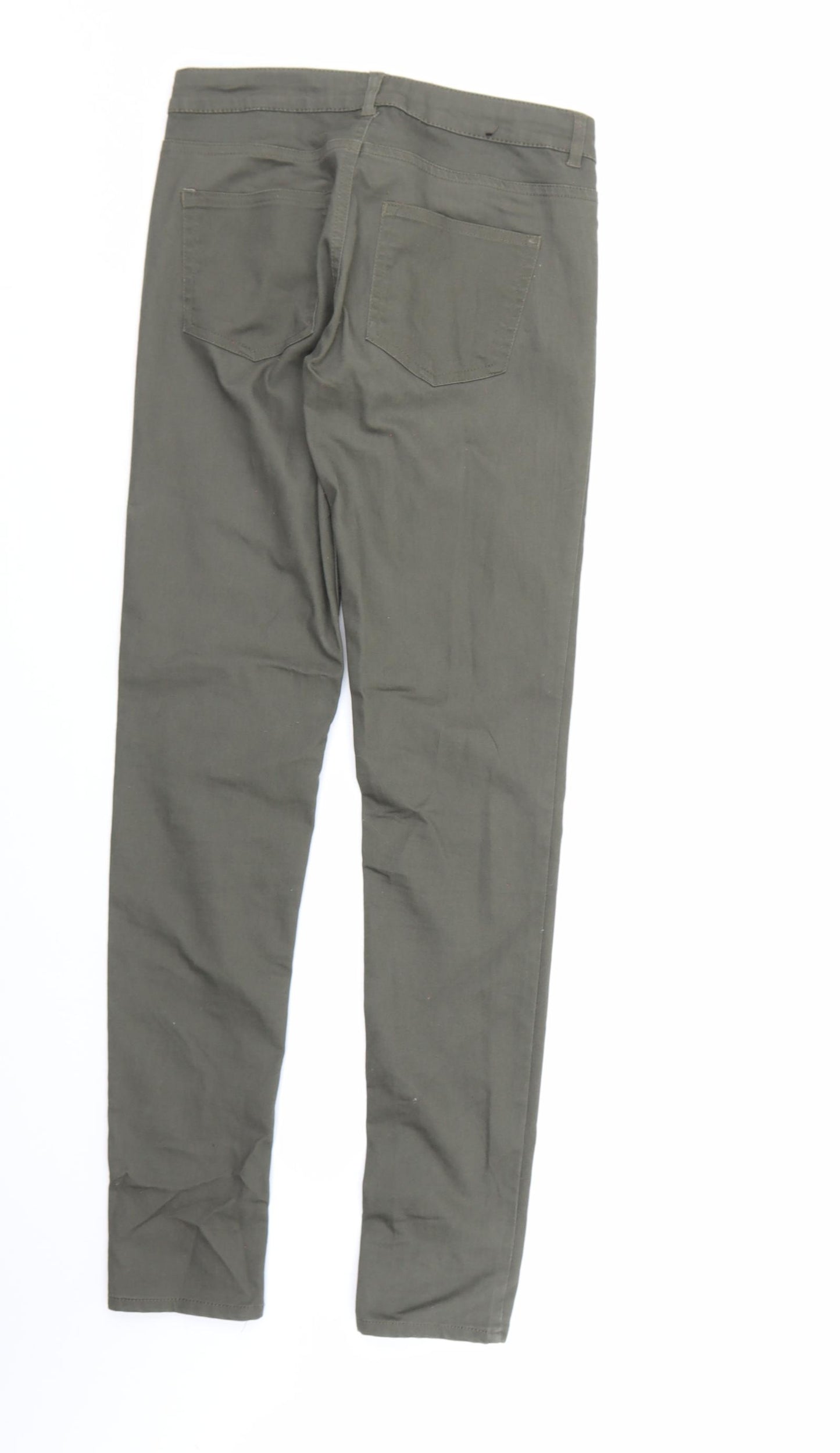 H&M Womens Green  Denim Skinny Jeans Size 10 L30 in