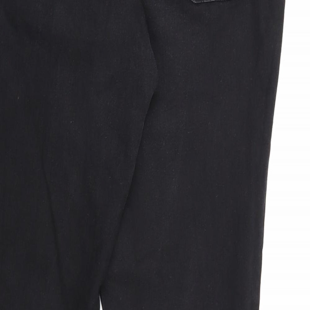 Dorothy Perkins Womens Black  Denim Straight Jeans Size 16 L30 in