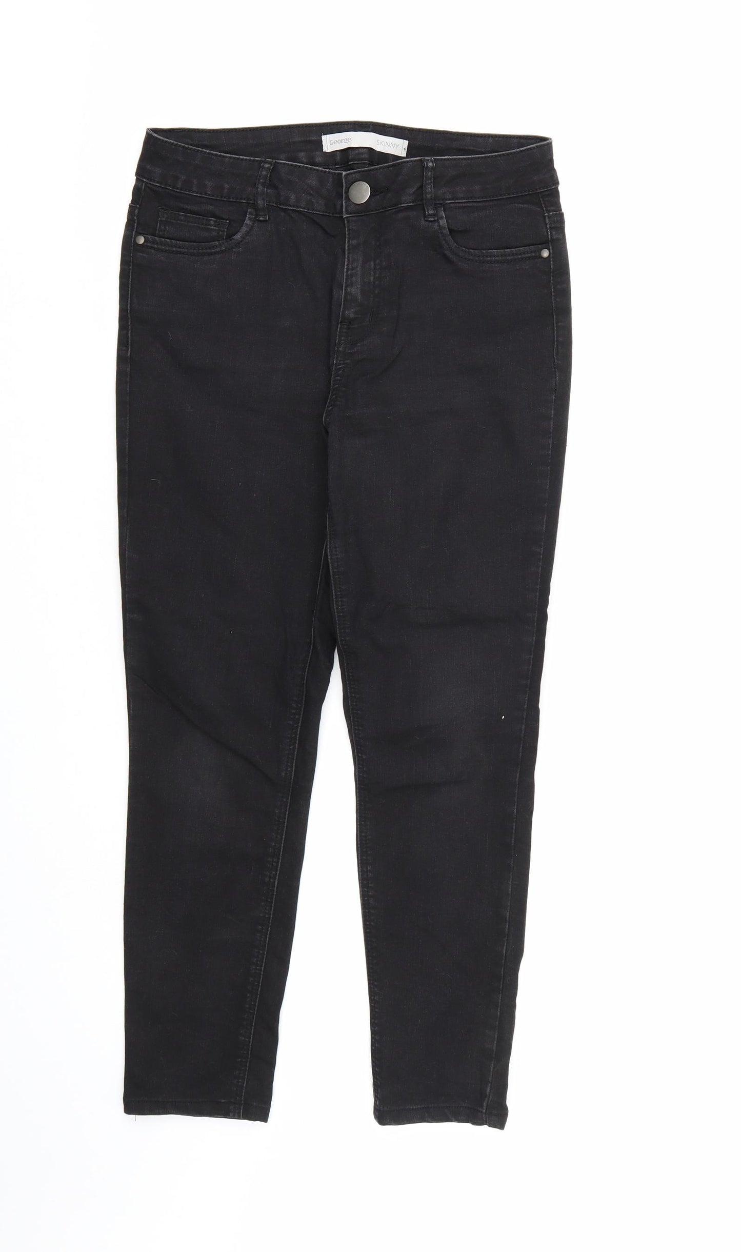 George Womens Black  Denim Skinny Jeans Size 10 L24 in