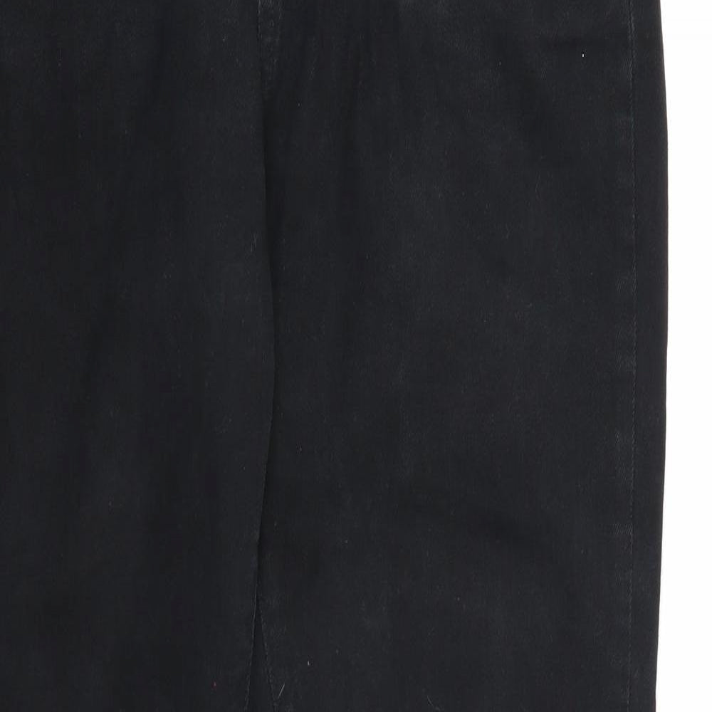 Marks and Spencer Womens Black  Denim Straight Jeans Size 16 L30 in