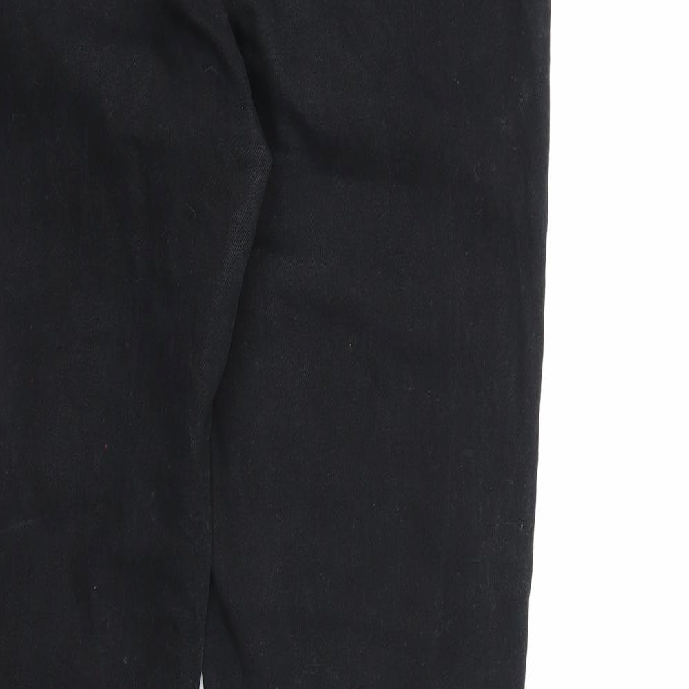 Marks and Spencer Womens Black  Denim Straight Jeans Size 16 L30 in