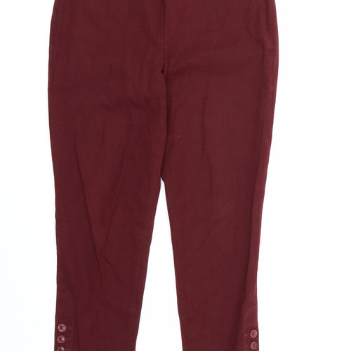 Talbots Womens Purple  Rayon Trousers  Size 6 L25 in