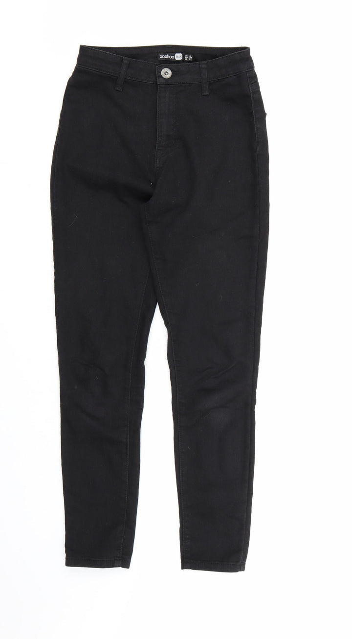 Boohoo Womens Black Denim Skinny Jeans Size 6 L26 in