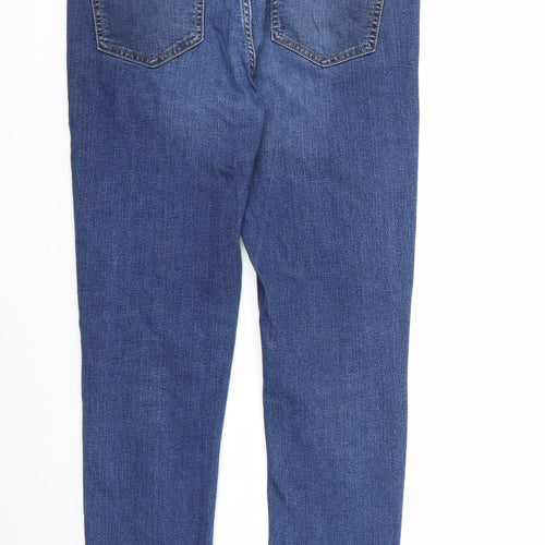 Marks and Spencer Womens Blue  Denim Straight Jeans Size 12 L27 in