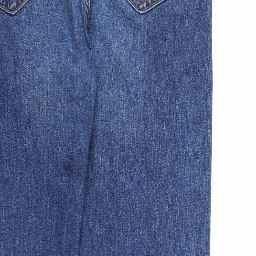 Marks and Spencer Womens Blue  Denim Straight Jeans Size 12 L27 in