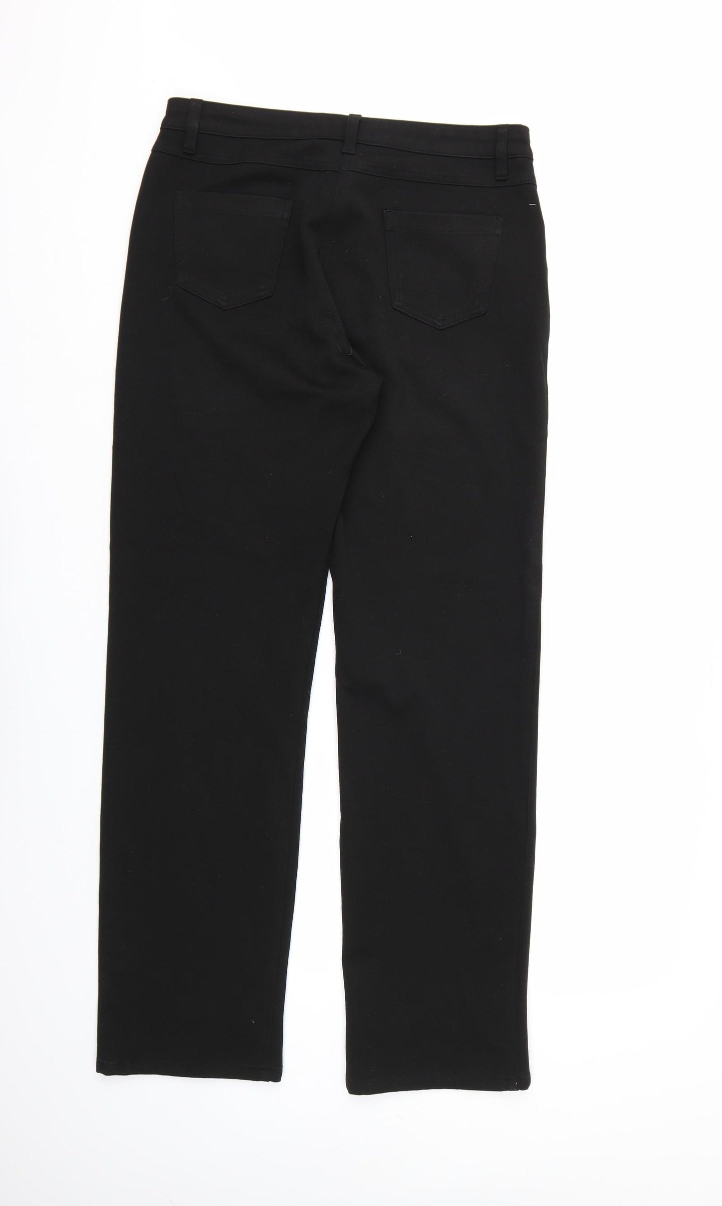 Jaeger Womens Black  Denim Straight Jeans Size 12 L32 in