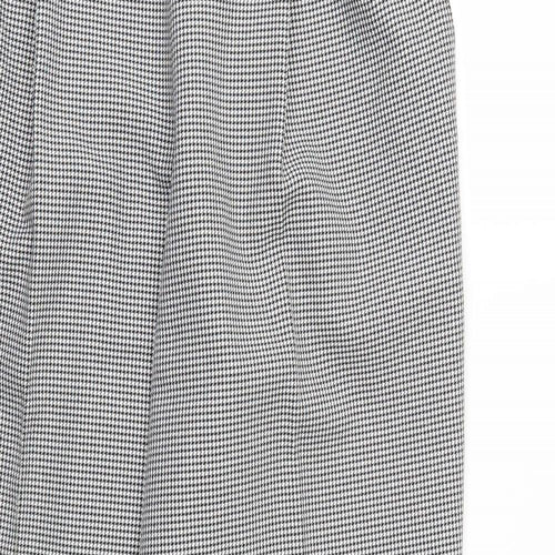 Marks and Spencer Womens White Houndstooth Rayon Trousers  Size 14 L26 in