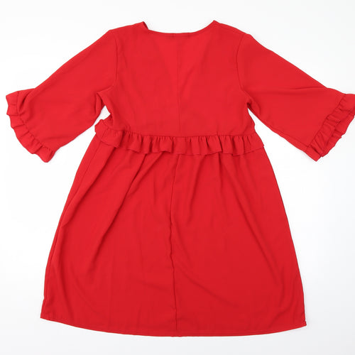 I SAW IT FIRST Womens Red  Chiffon A-Line  Size 10