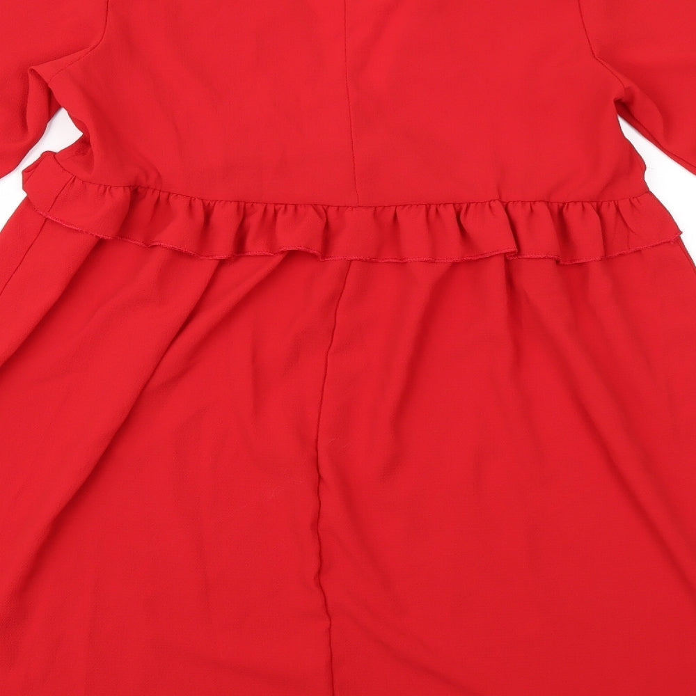 I SAW IT FIRST Womens Red  Chiffon A-Line  Size 10