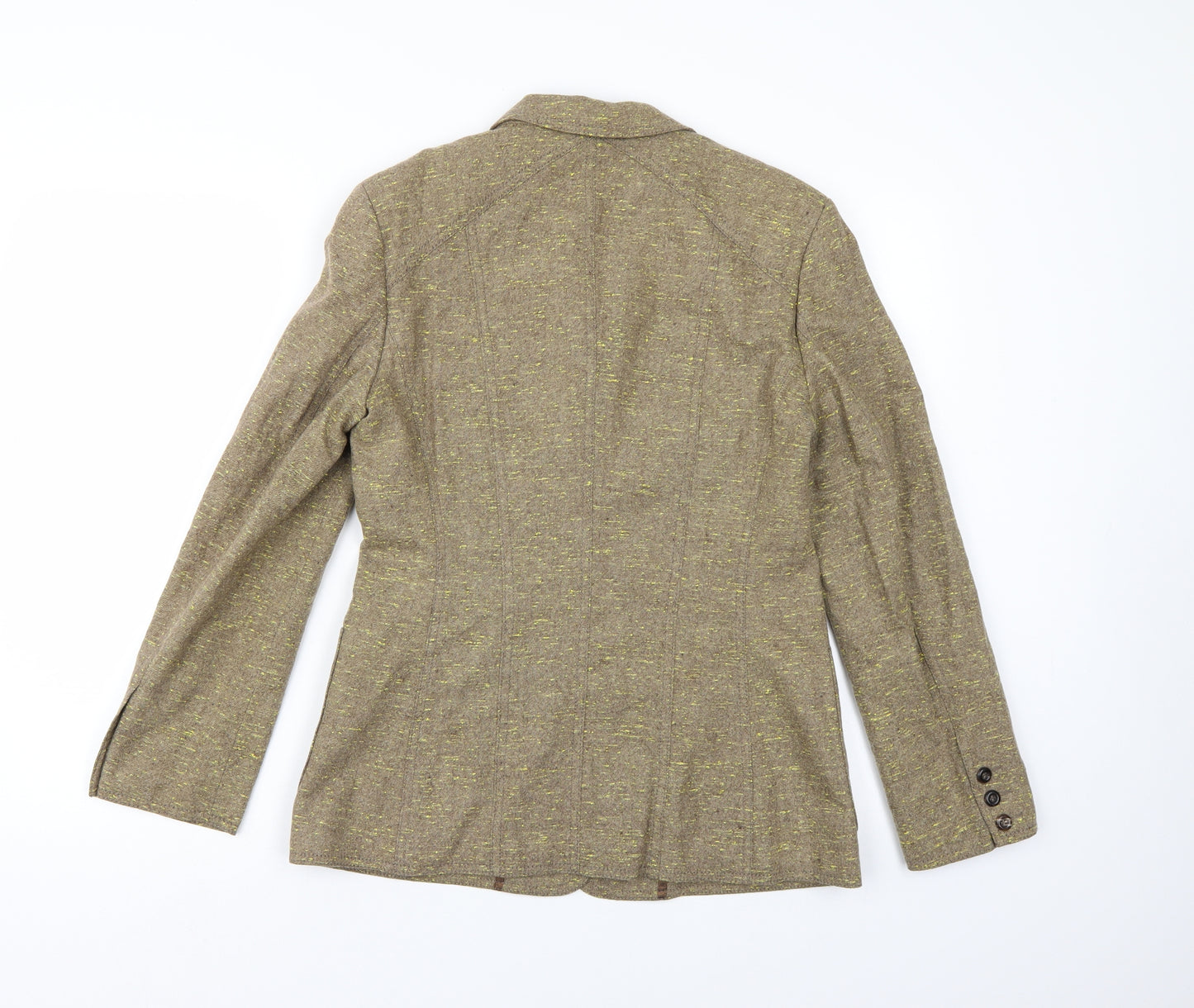 Laurel Womens Brown  Rayon Jacket Blazer Size 8