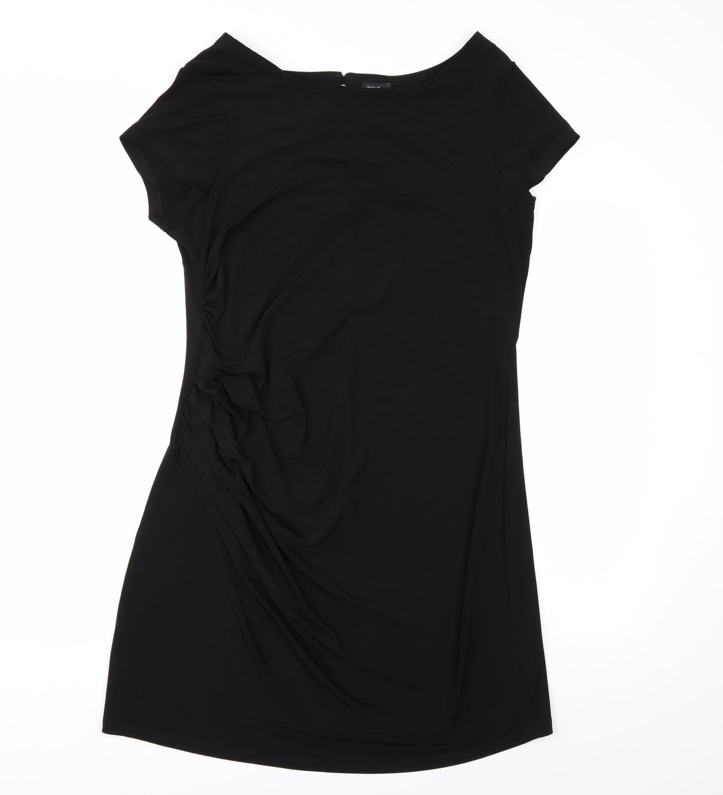 NEXT Womens Black   T-Shirt Dress  Size 18  - ruched effect