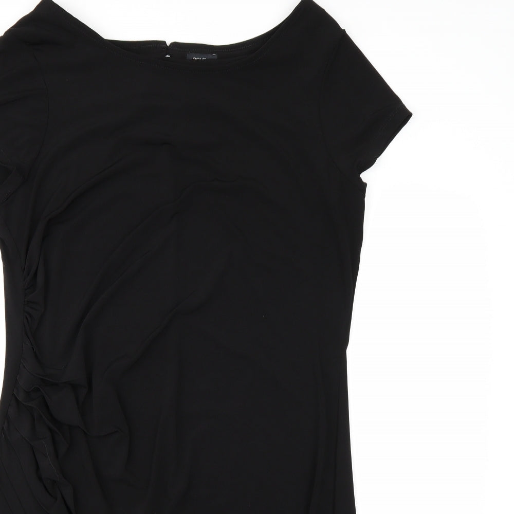 NEXT Womens Black   T-Shirt Dress  Size 18  - ruched effect