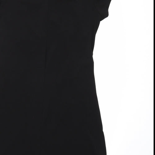 NEXT Womens Black   T-Shirt Dress  Size 18  - ruched effect