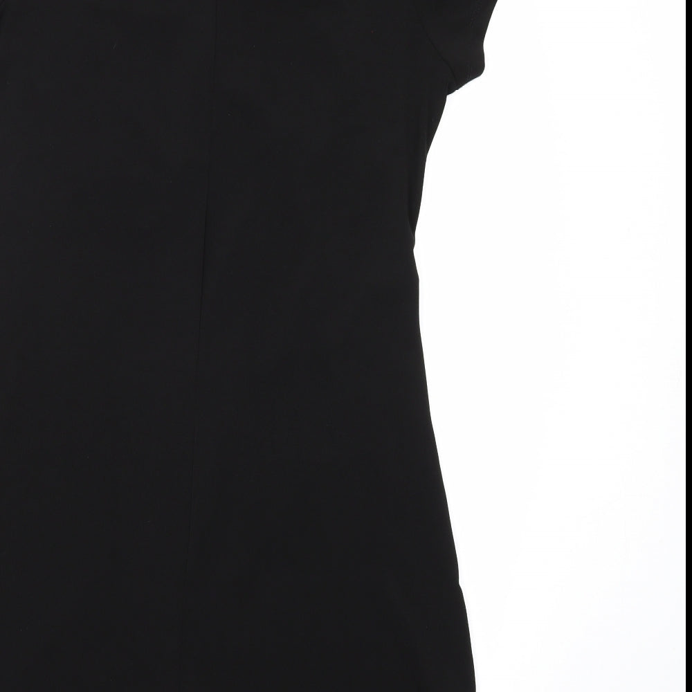 NEXT Womens Black   T-Shirt Dress  Size 18  - ruched effect
