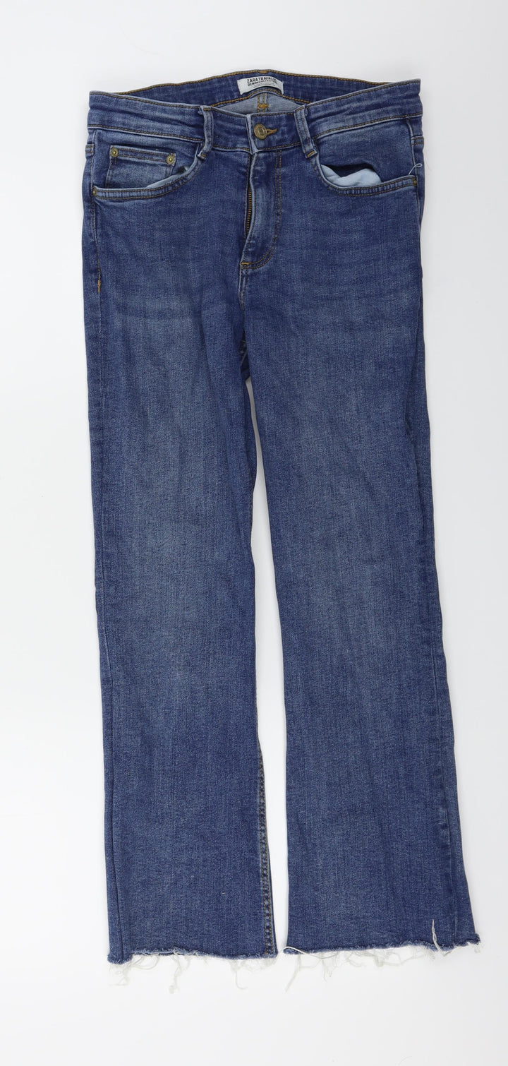 Zara Womens Blue Straight Jeans Size 28 in L24 in