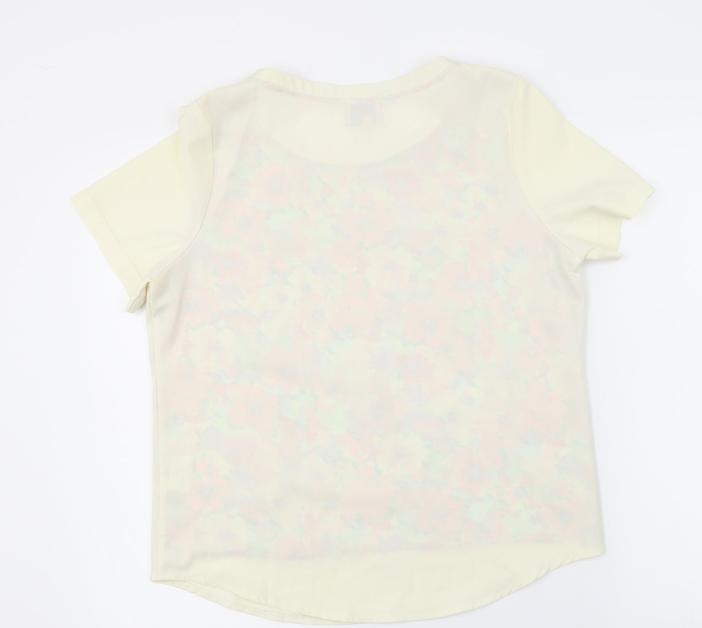 Neon Rose  Womens Ivory Floral  Basic Blouse Size 12