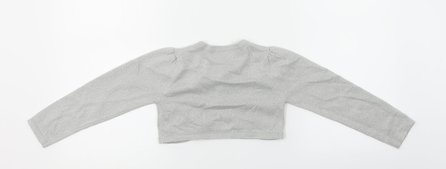 George  Girls Grey   Cardigan Jumper Size 5-6 Years