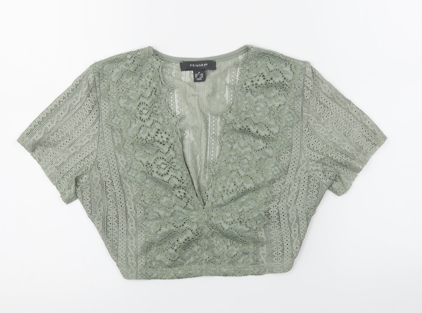 Primark Womens Green   Basic T-Shirt Size XS