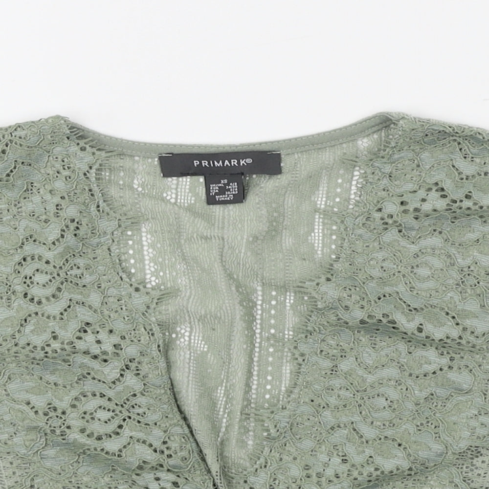 Primark Womens Green   Basic T-Shirt Size XS