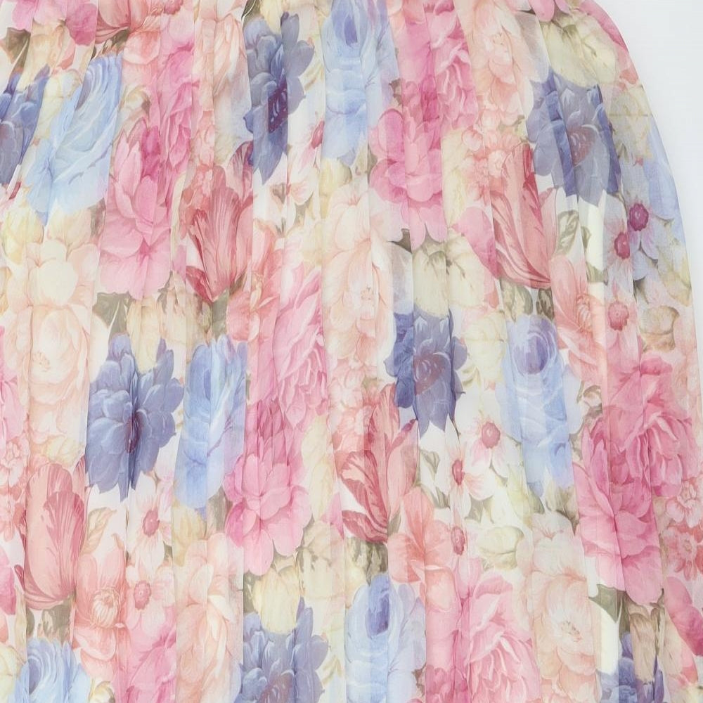 Choices  Womens Pink Floral  A-Line Skirt Size 10