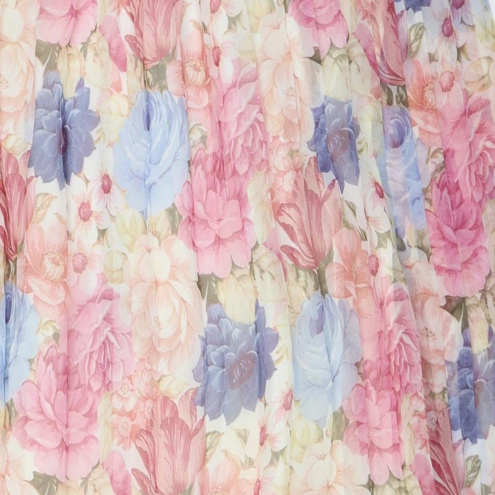 Choices  Womens Pink Floral  A-Line Skirt Size 10