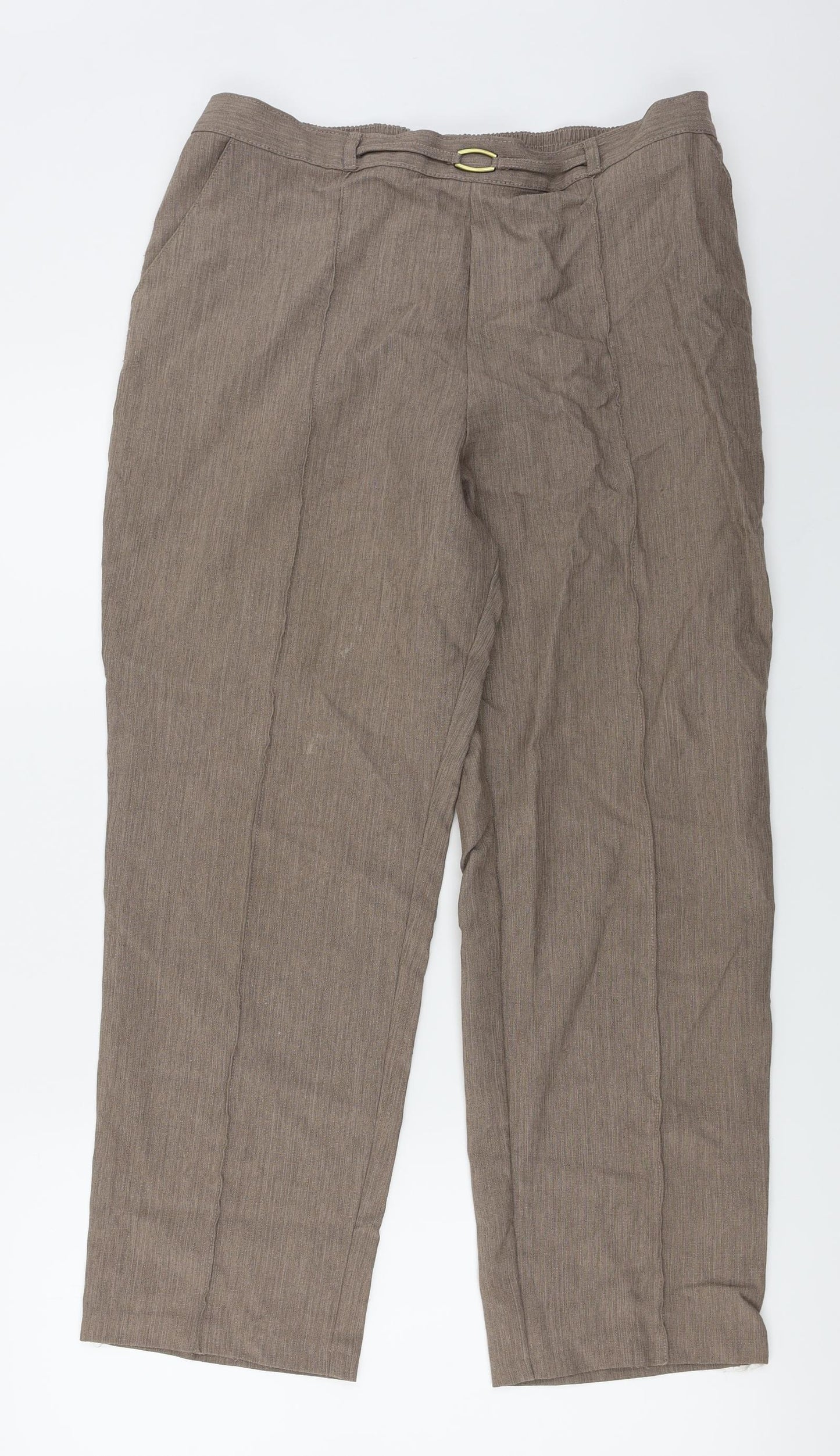 Marks and Spencer  Womens Brown   Trousers  Size 14 L24 in