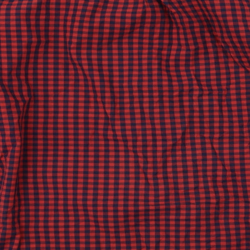 H&M  Mens Red Check   Button-Up Size M