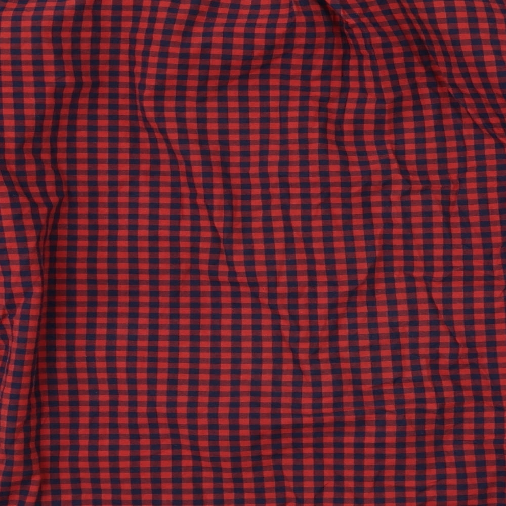 H&M  Mens Red Check   Button-Up Size M