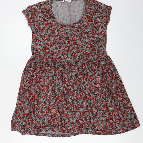 Mango  Womens Red Floral  Basic Blouse Size XS