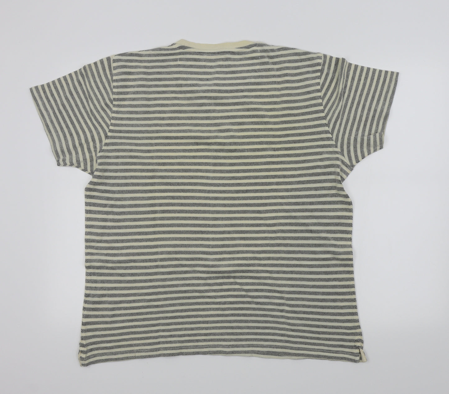 NEXT Mens Blue Striped   T-Shirt Size L