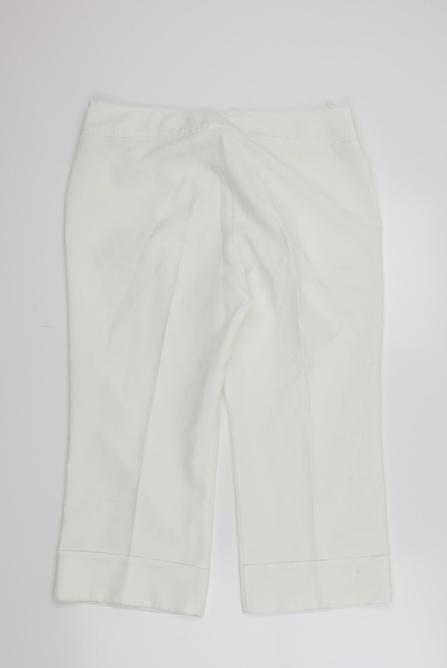 EVIE Womens White   Cropped Trousers Size 16 L20 in