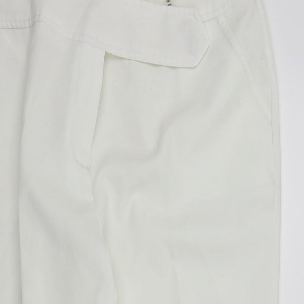 EVIE Womens White   Cropped Trousers Size 16 L20 in