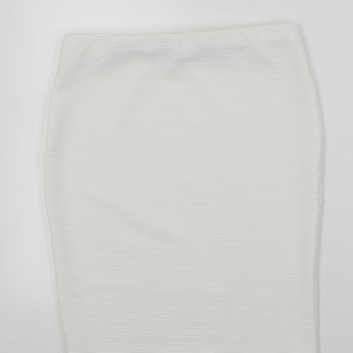 Preworn Womens White   A-Line Skirt Size 12