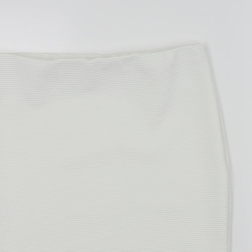 Preworn Womens White   A-Line Skirt Size 12