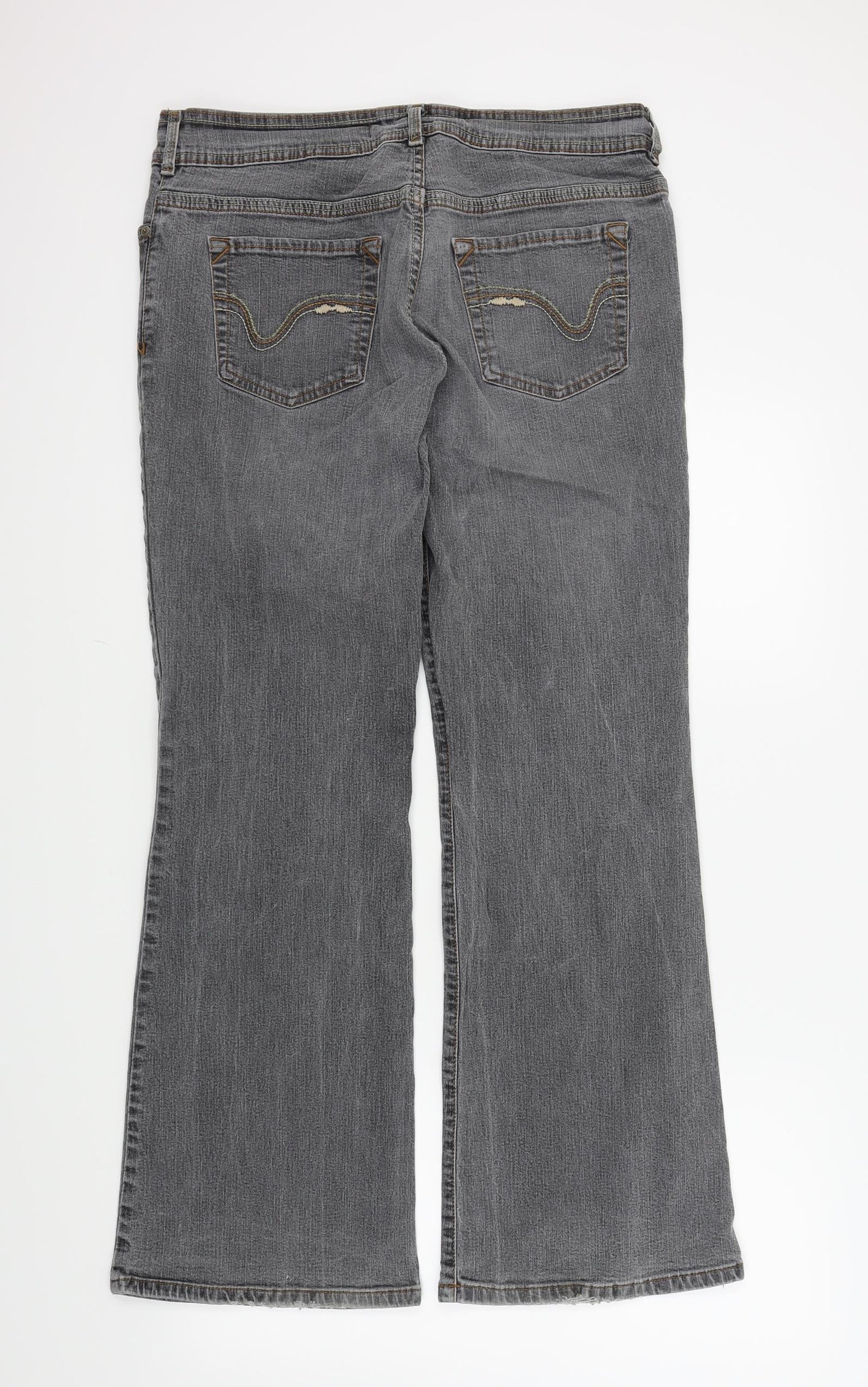 NEXT Womens Grey   Bootcut Jeans Size 16 L30 in