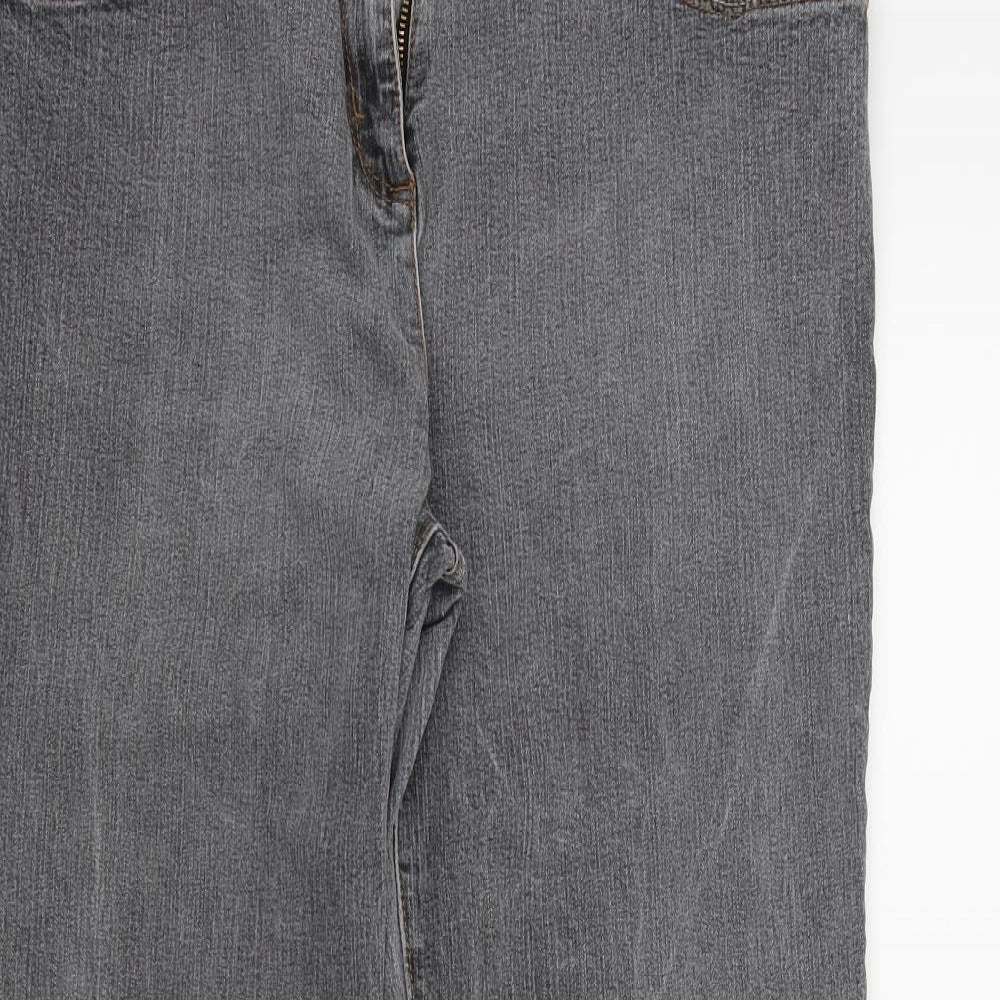 NEXT Womens Grey   Bootcut Jeans Size 16 L30 in