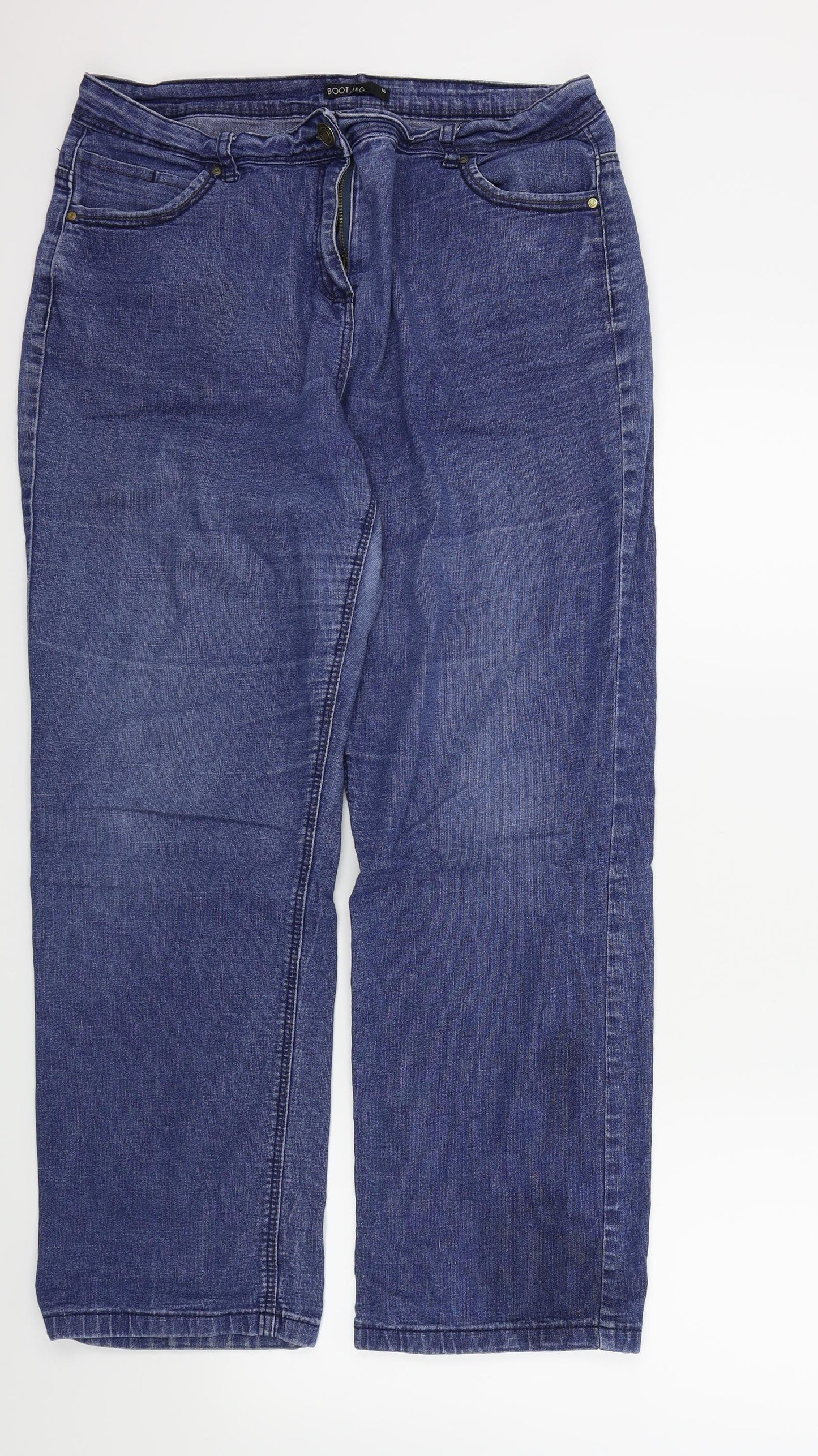 Preworn Womens Blue   Bootcut Jeans Size 16 L30 in