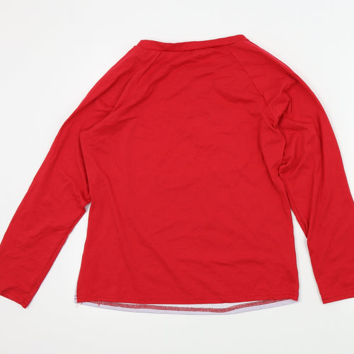 Preworn Boys Red   Basic T-Shirt Size L