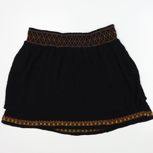 F&F Womens Black Geometric  Flare Skirt Size 18