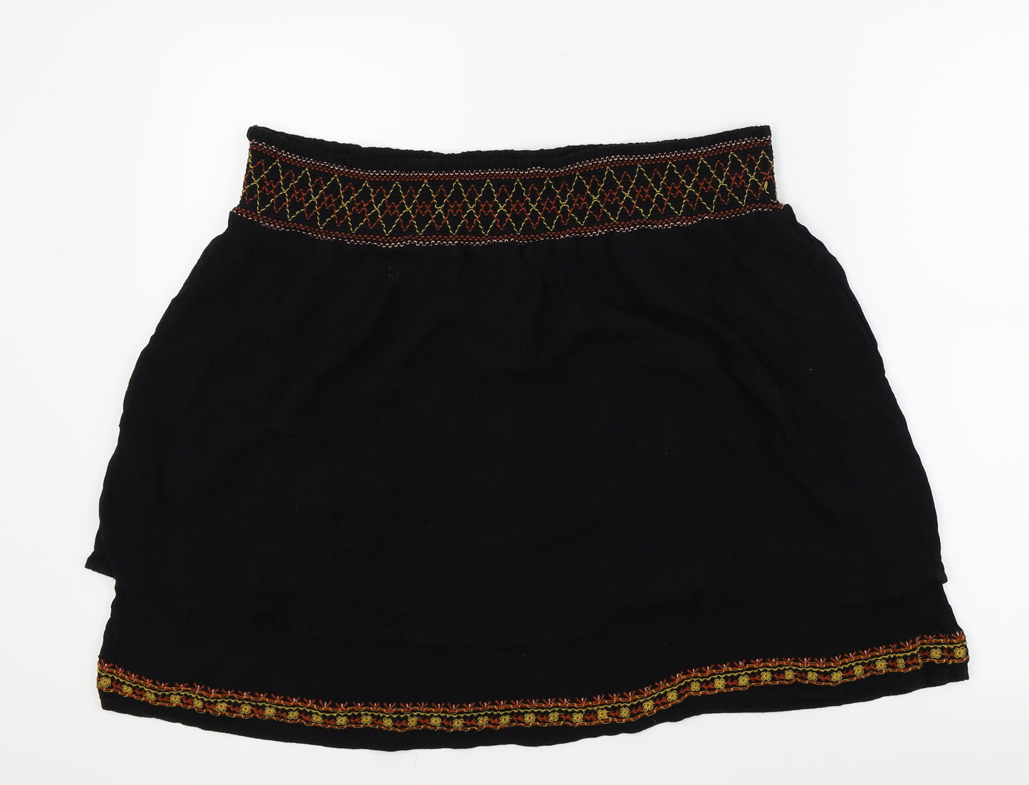 F&F Womens Black Geometric  Flare Skirt Size 18