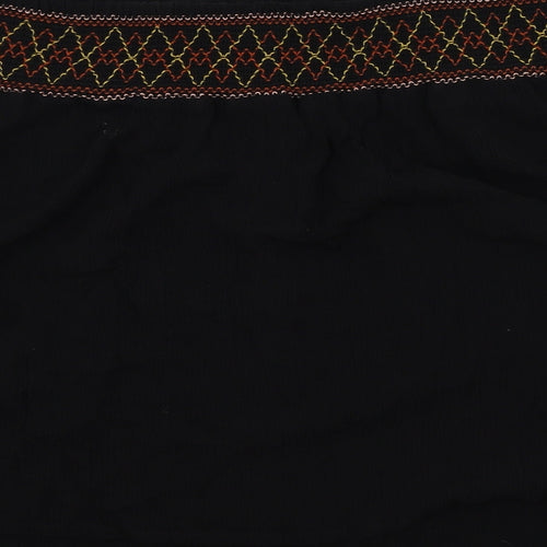 F&F Womens Black Geometric  Flare Skirt Size 18