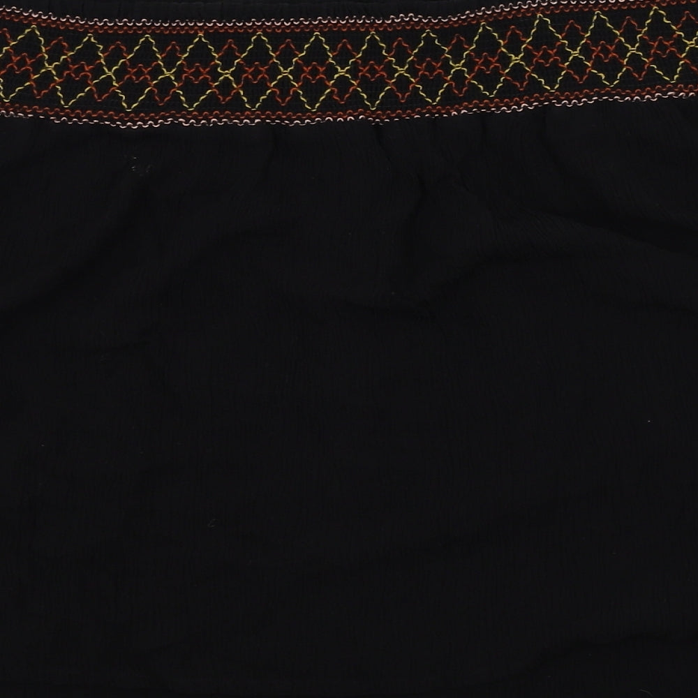 F&F Womens Black Geometric  Flare Skirt Size 18