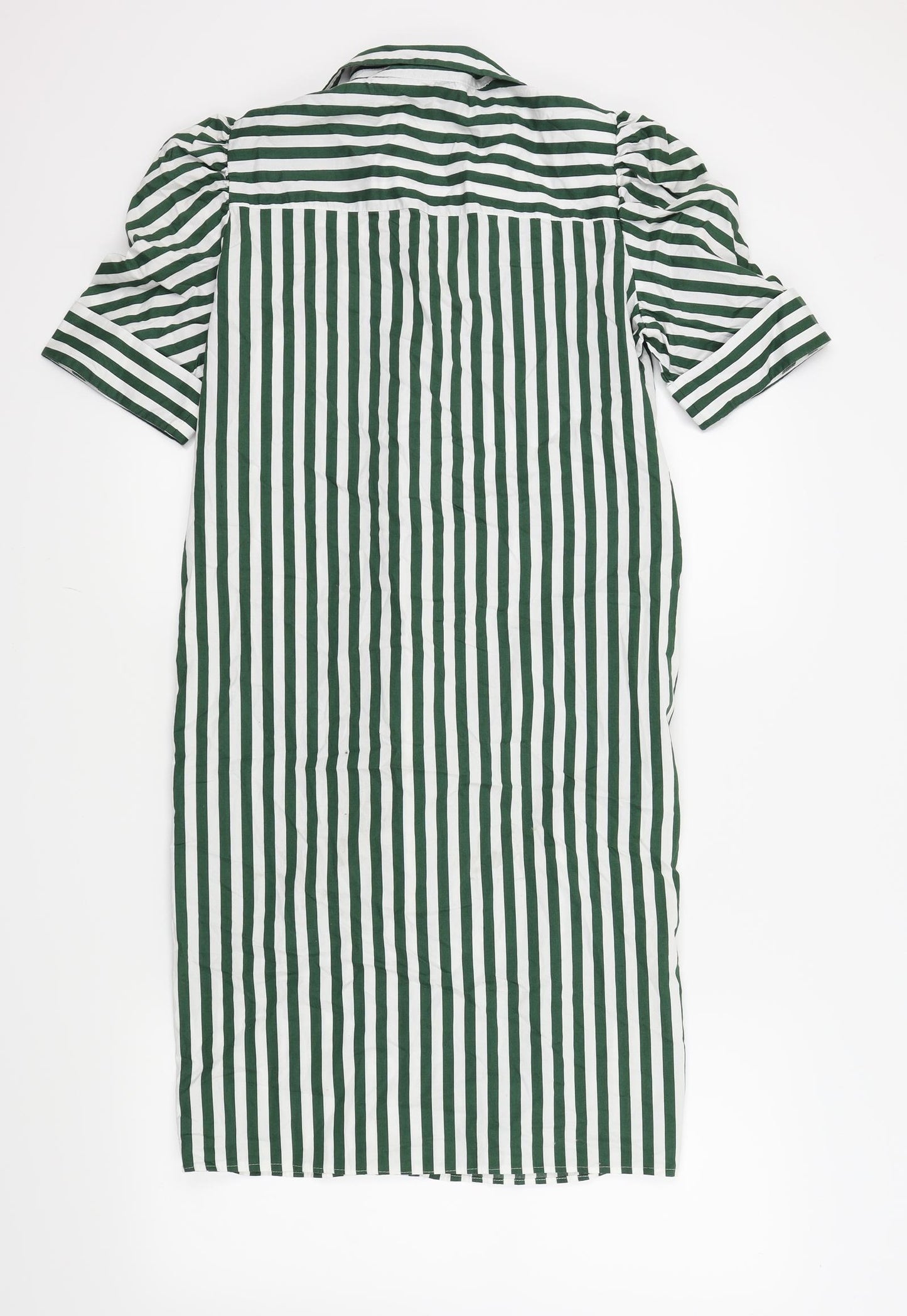 Zara Womens Green Striped  A-Line  Size S