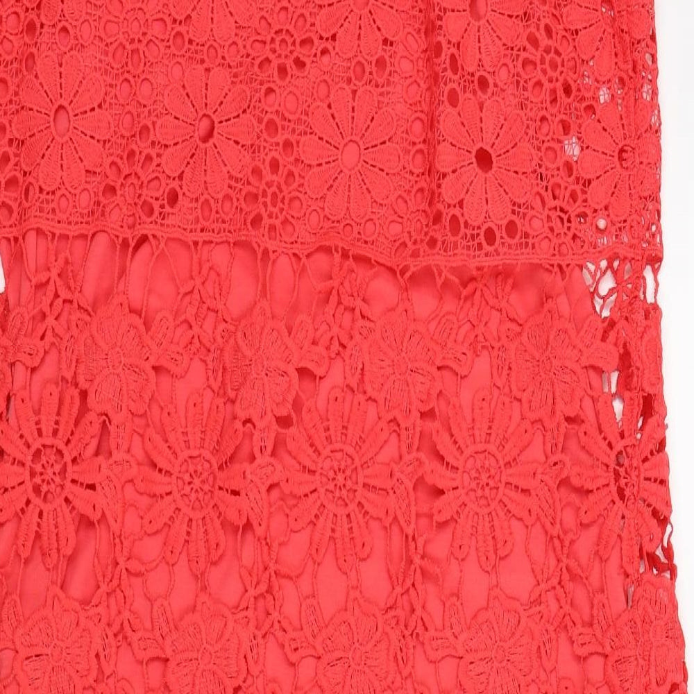 Papaya Womens Pink Fair Isle  A-Line  Size 16